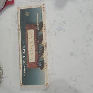 Vintage Wooden Buttery Mug Rack